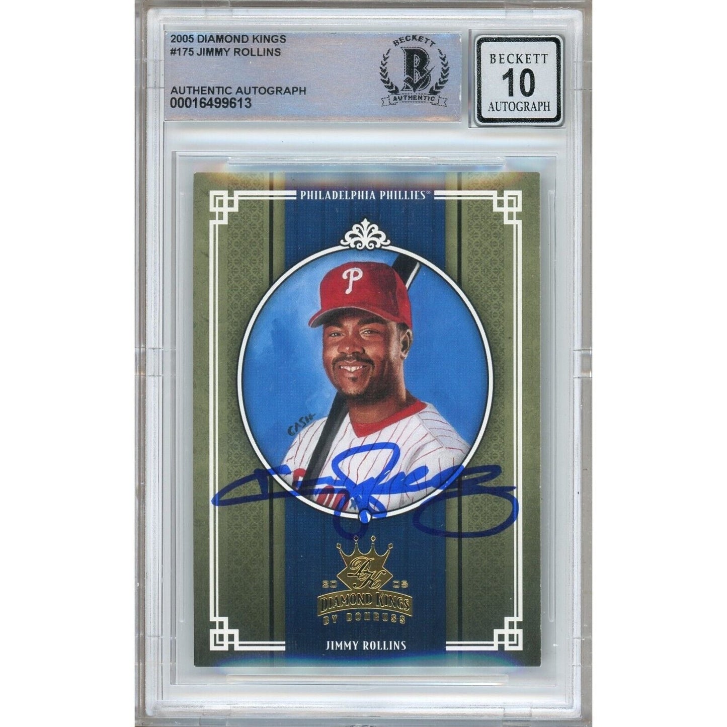 2005 — Jimmy Rollins Phillies Autographed Trading Card — Beckett Authentication