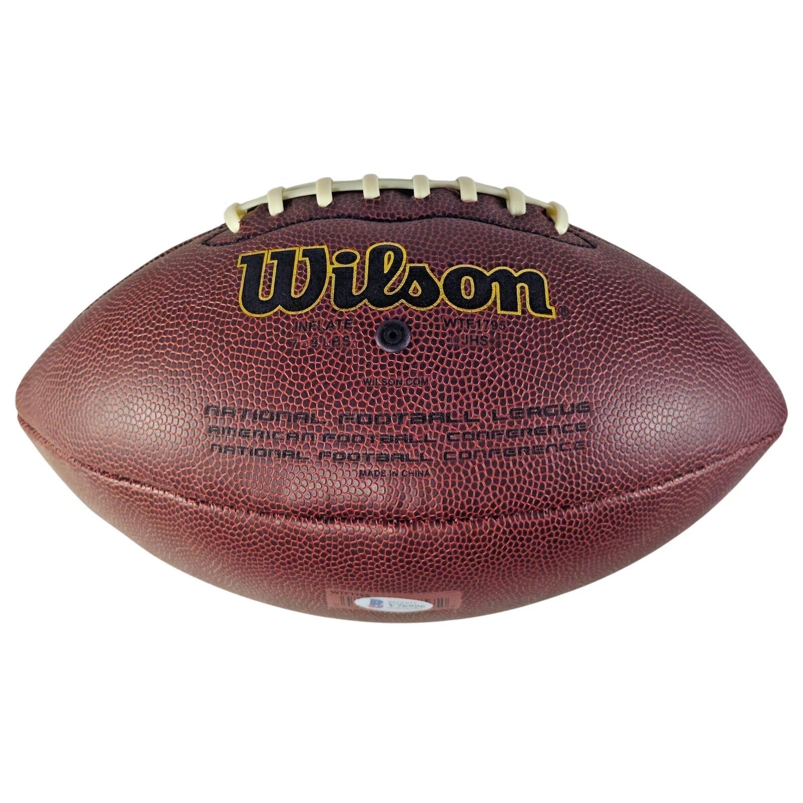 Clinton Portis Autographed NFL Wilson Football, Denver Broncos, Washington Commanders — Beckett Authentication - Sport Cards