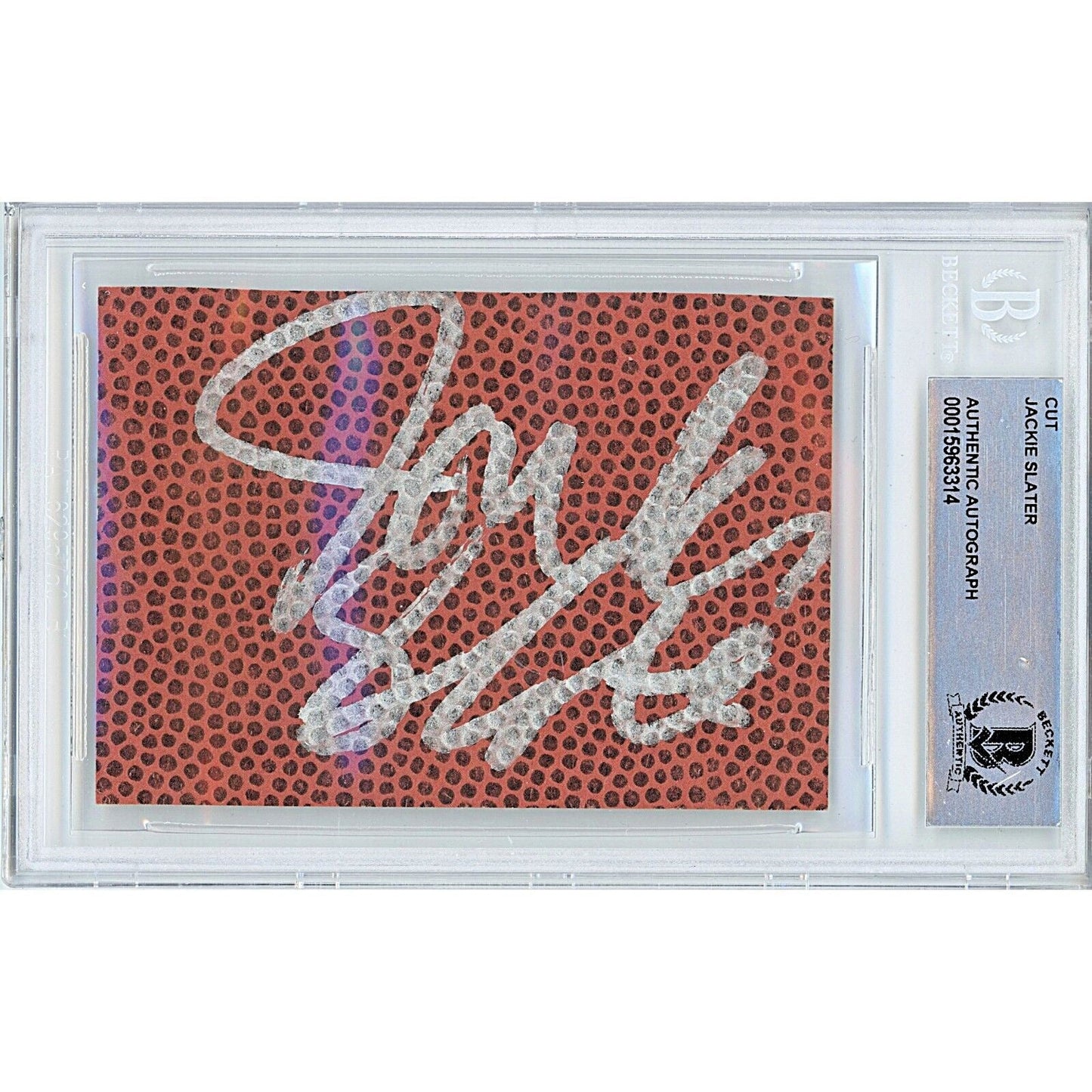 Jackie Slater Autographed Los Angeles Rams Football Signature Cut — Beckett Authentication