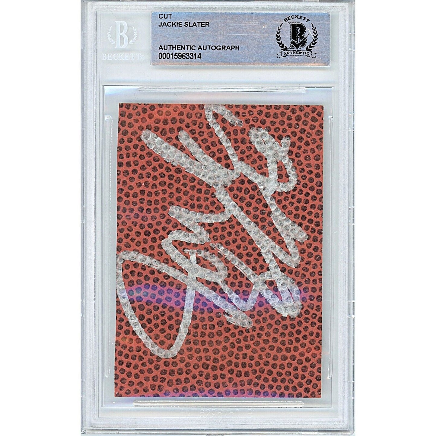 Jackie Slater Autographed Los Angeles Rams Football Signature Cut — Beckett Authentication