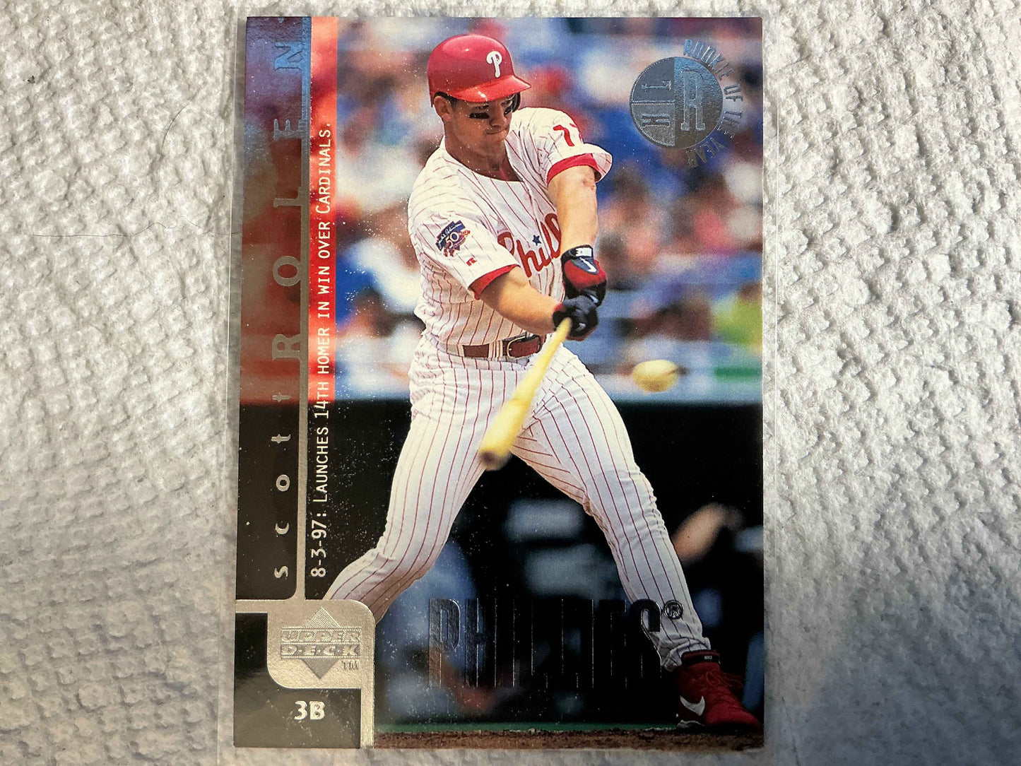 1998 Upper Deck #479 Scott Rolen Rookie of the Year Card