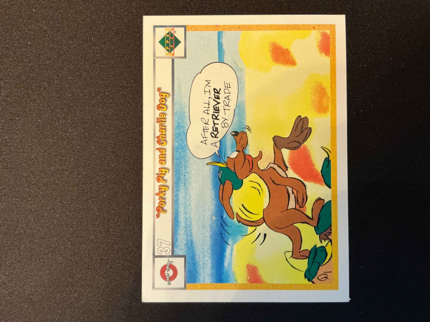 1990 Upper Deck Comic Ball #37 Porky Pig/Charlie the Dog Card