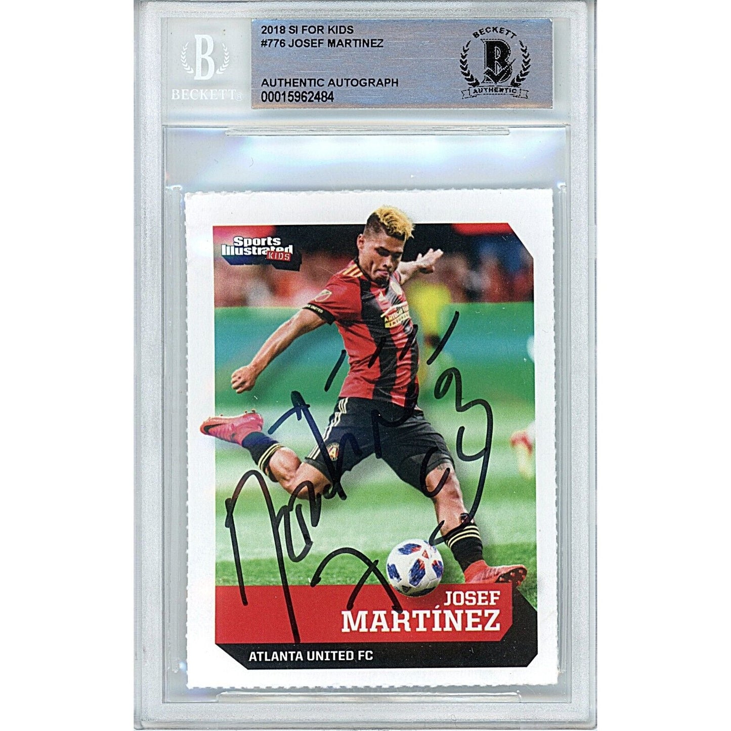 2018 Sports Illustrated for Kids — Josef Martinez Atlanta United Autographed Trading Card — Beckett Authentication