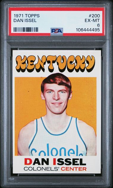 Graded 1971 Topps Dan Issel #200 Rookie RC Basketball Card PSA 6 EX-MT - Sport Cards