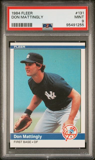 Graded 1984 Fleer Don Mattingly #131 Rookie RC Baseball Card PSA 9 Mint - Sport Cards