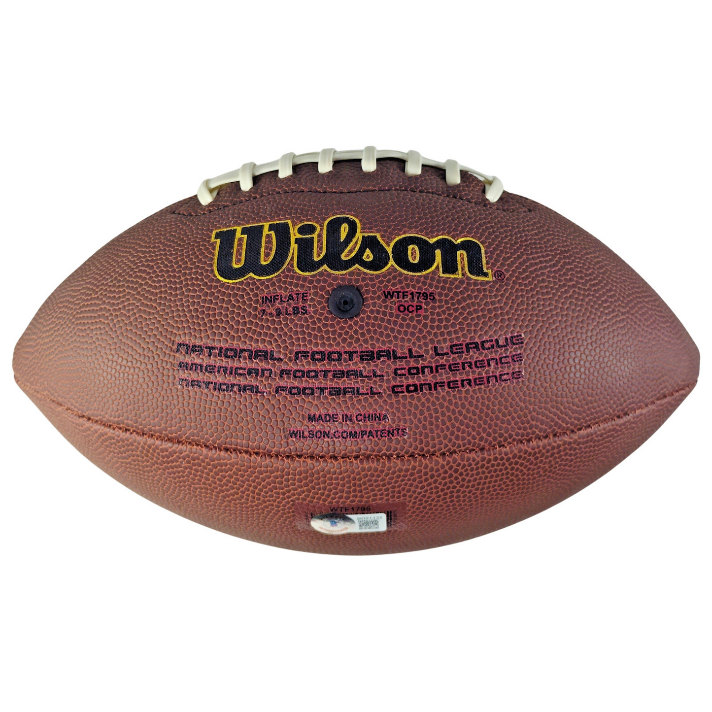 Denzel Perryman Autographed NFL Wilson Football, Las Vegas Raiders, LA Chargers — Beckett Authentication - Sport Cards