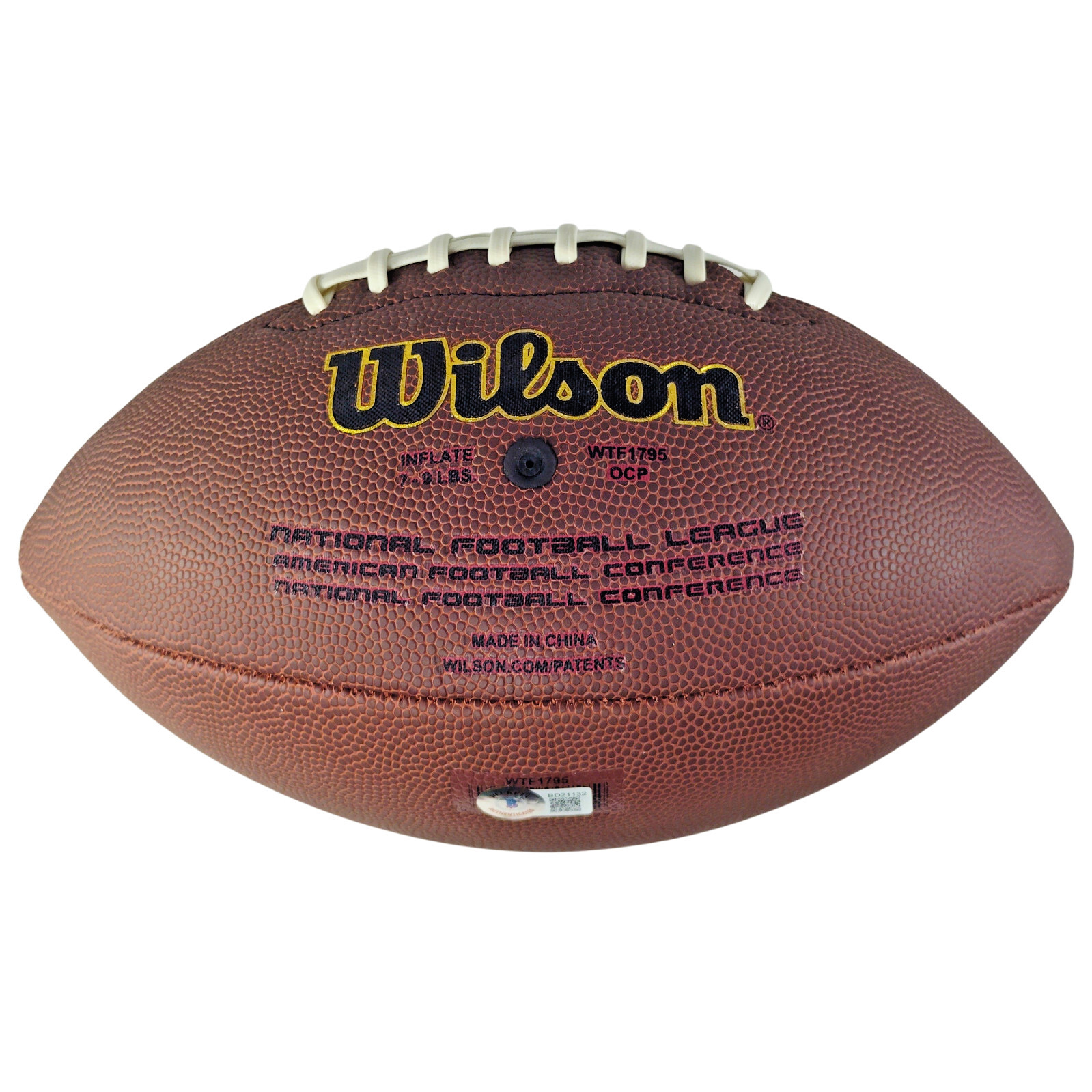 Denzel Perryman Autographed NFL Wilson Football, Las Vegas Raiders, LA Chargers — Beckett Authentication - Sport Cards