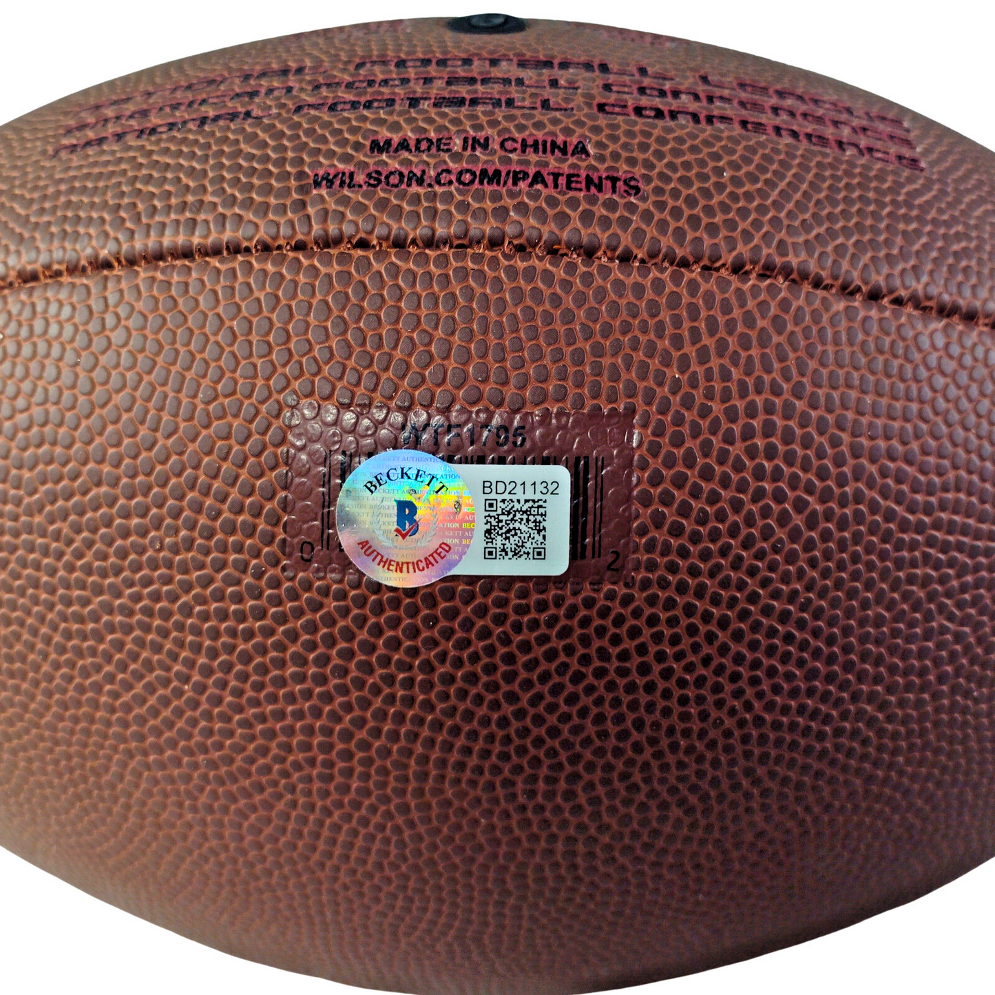 Denzel Perryman Autographed NFL Wilson Football, Las Vegas Raiders, LA Chargers — Beckett Authentication - Sport Cards