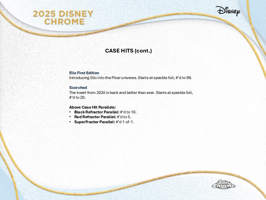 Disney Trading Cards Topps Chrome 2025 Hobby Breaker Box (09/24/2025)