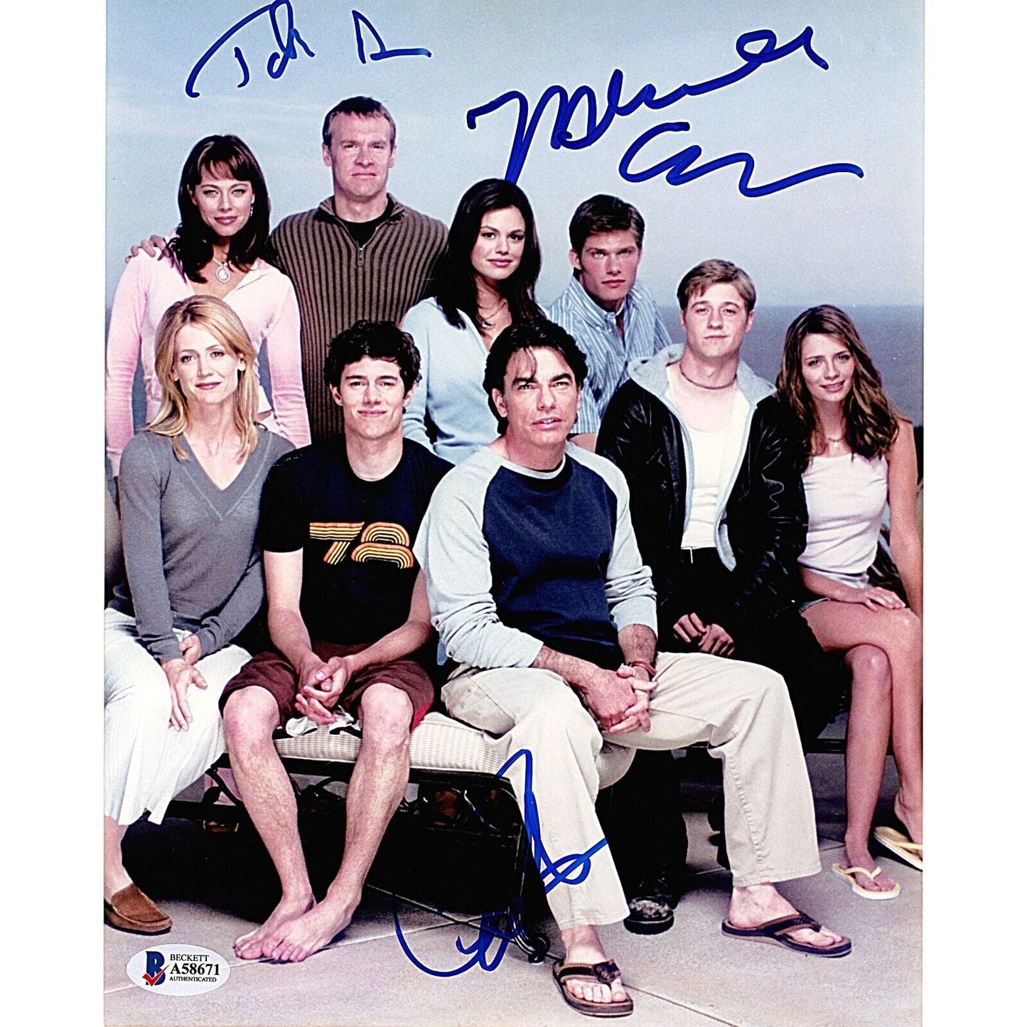 The O.C. Signed 8x10 Cast Photo Melinda Clarke +2 Beckett Certified Autograph COA