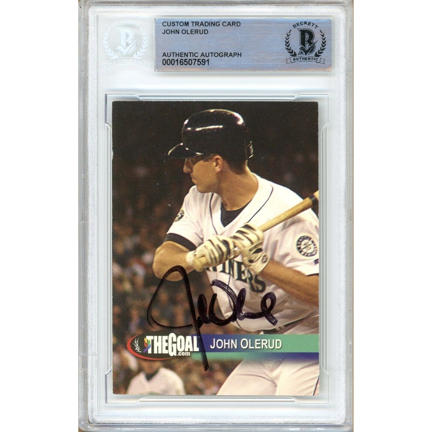 2001 — John Olerud Seattle Mariners Autographed Trading Card — Beckett Authentication