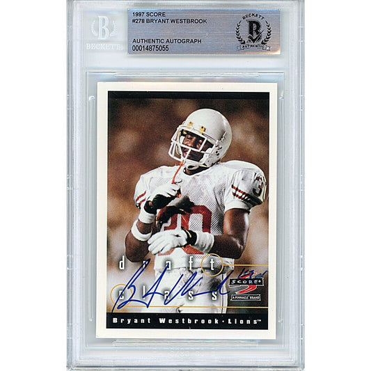 1997 Score #278 — Bryant Westbrook Texas Longhorns Autographed Trading Card — Beckett Authentication