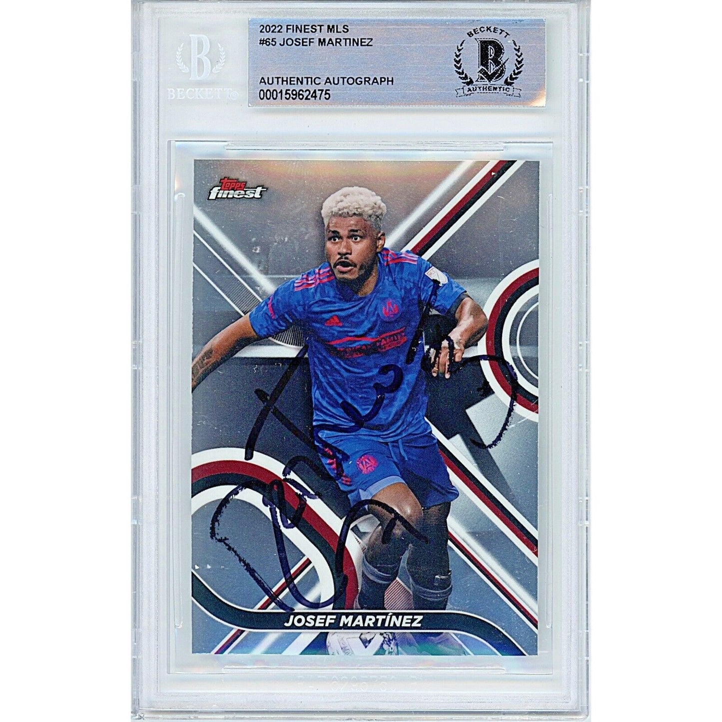 2022 Topps MLS #65— Josef Martinez Atlanta United Autographed Trading Card — Beckett Authentication