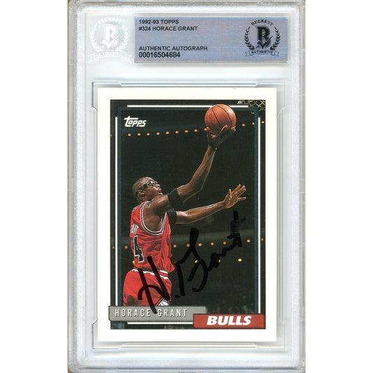 1992-93 Topps #324 — Horace Grant Chicago Bulls Autographed Trading Card — Beckett Authentication