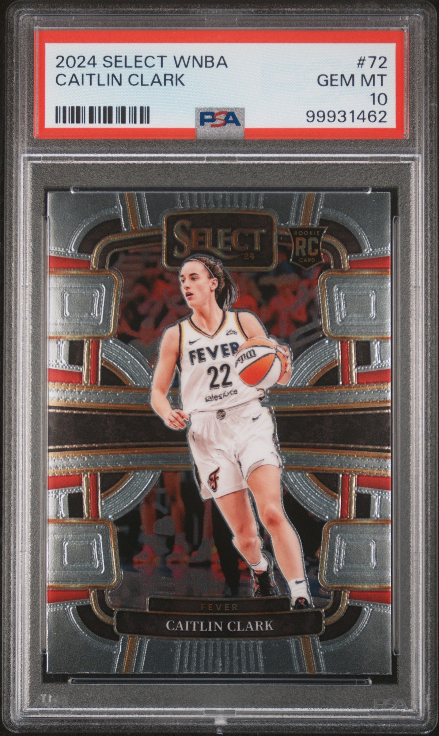 Graded 2024 Panini Select WNBA Caitlin Clark #72 Rookie RC Basketball Card PSA 10 Gem Mint