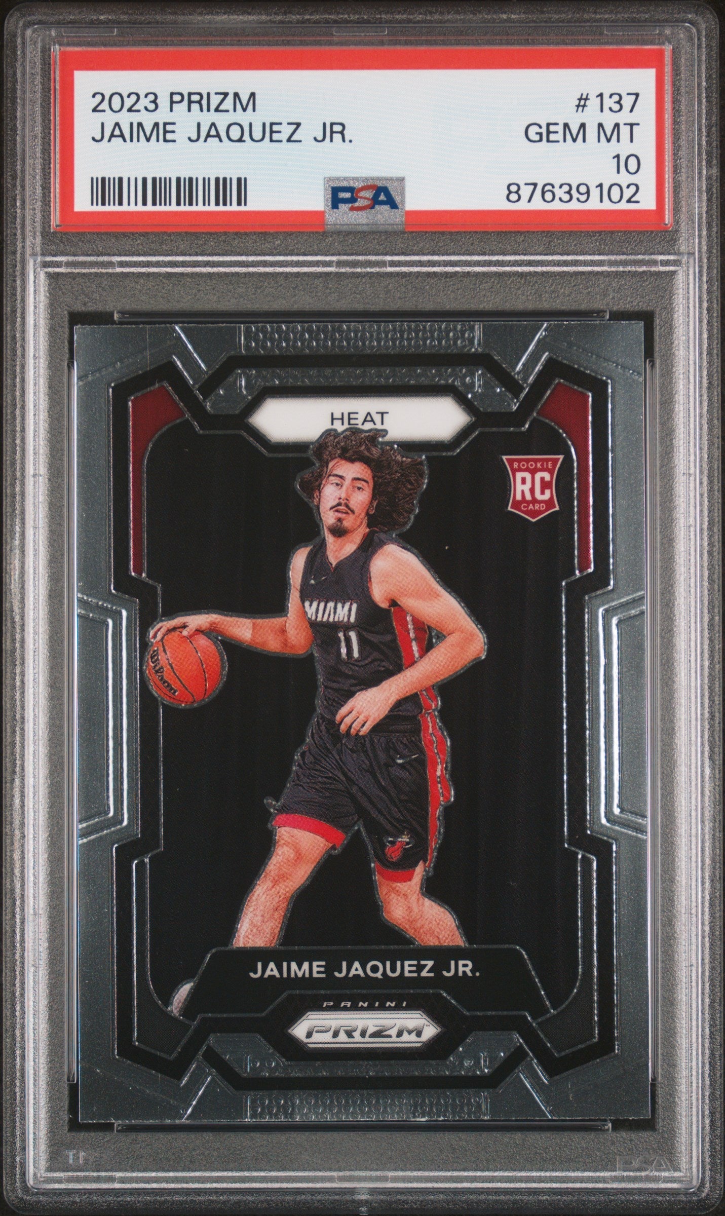 Graded 2023 Panini Prizm Jaime Jaquez Jr #137 Rookie RC Basketball Card PSA 10 Gem Mint - Sport Cards