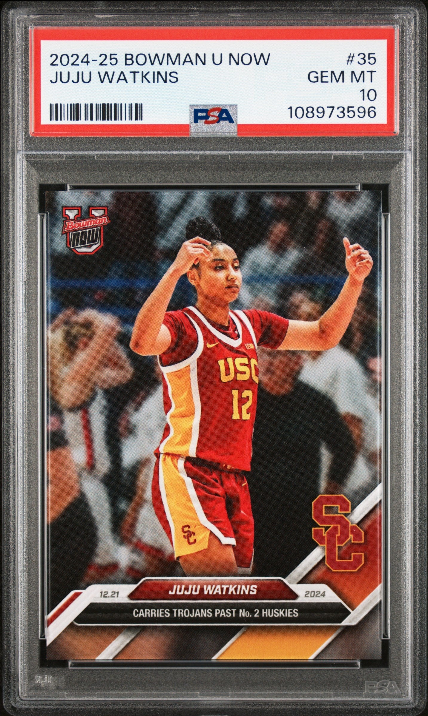 Graded 2024 Topps Bowman U Now JuJu Watkins #35 Rookie RC Basketball Card PSA 10 Gem Mint - Sport Cards