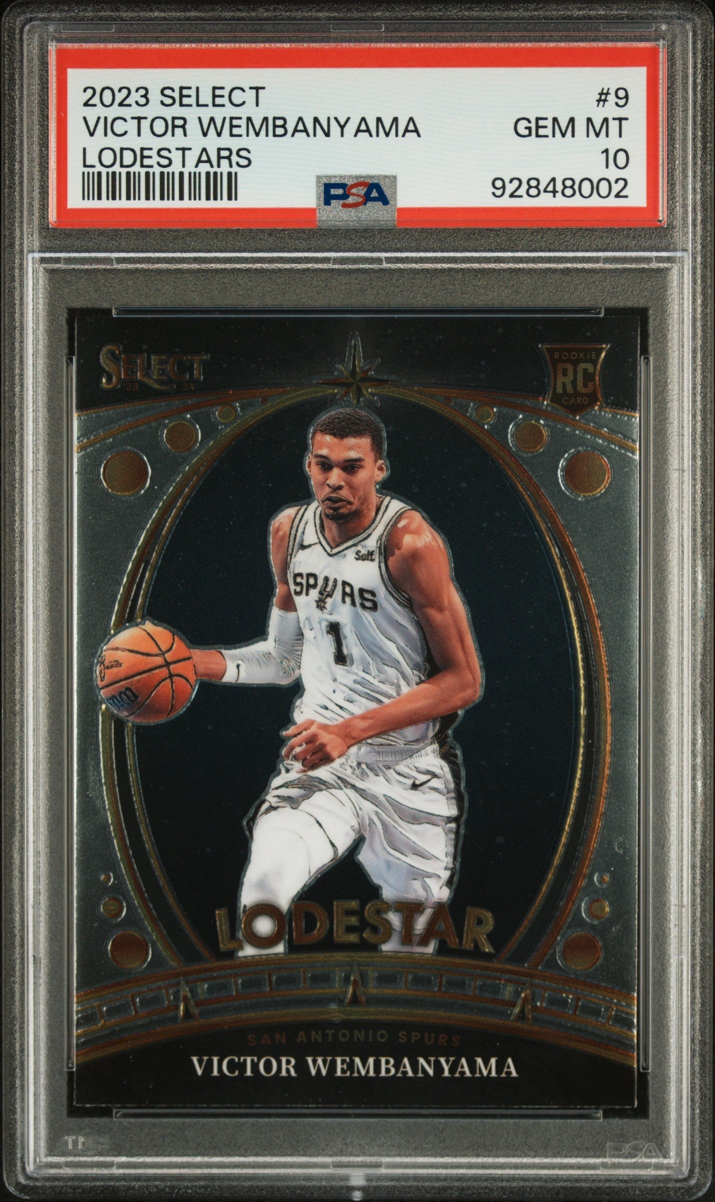 Graded 2023 Panini Select Victor Wembanyama #9 Lodestars Rookie RC Basketball Card PSA 10 Gem Mint