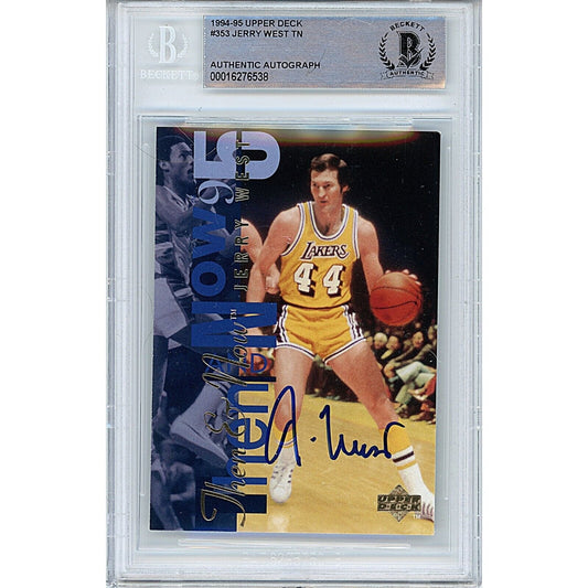 1994-95 Upper Deck — Jerry West Los Angeles Lakers Los Angeles Lakers Autographed Trading Card — Beckett Authentication