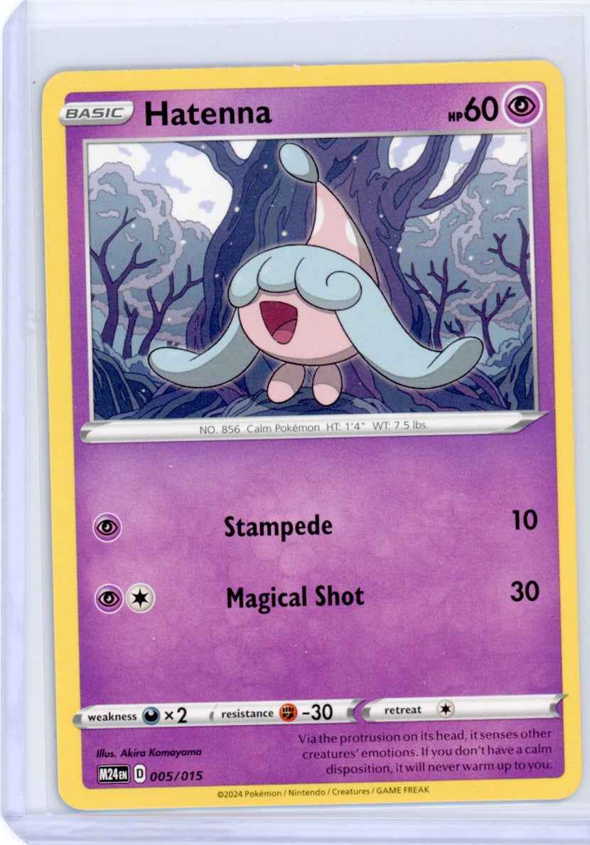 2024 Pokemon TCG Hatenna 005/015 Mcdonald’s Promo Card