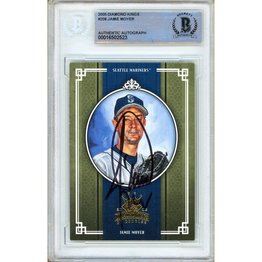 2005 Donruss Diamond Kings #208 — Jamie Moyer Seattle Mariners Autographed Trading Card — Beckett Authentication