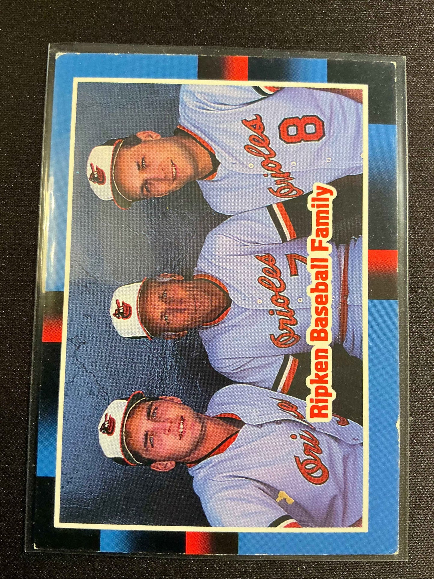 1988 Donruss #625 Ripken Family featuring Billy Ripken, Cal Ripken Sr, and Cal Ripken Jr Card.
