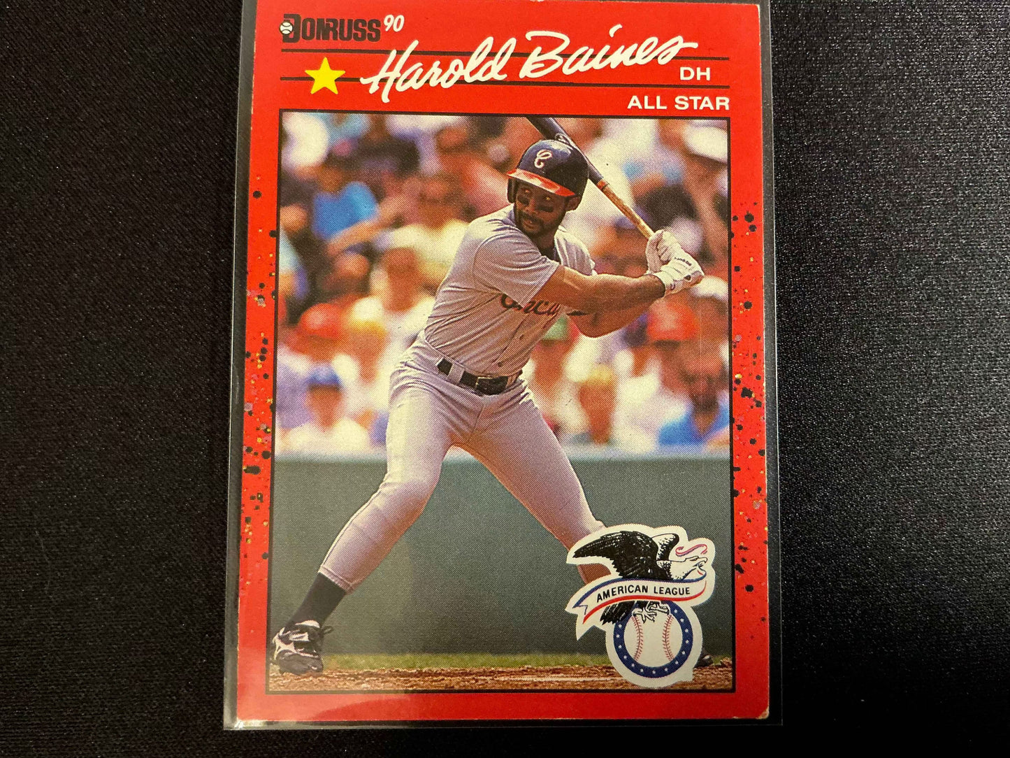 1990 Donruss #660 Harold Baines No . after INC Error Card