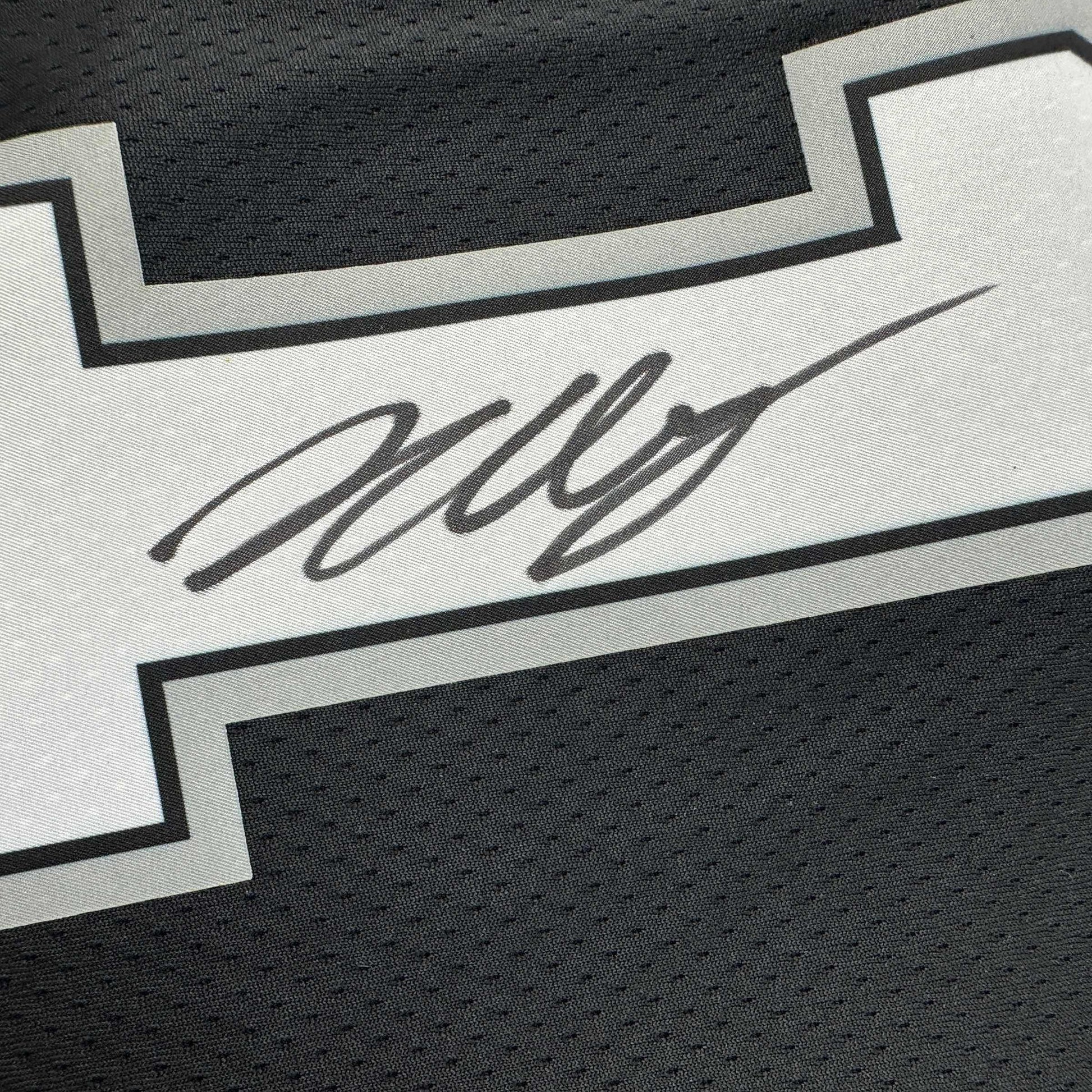 Autographed/Signed Victor Wembanyama San Antonio Spurs Black Authentic Swingman Basketball Jersey Fanatics COA - Sport Cards
