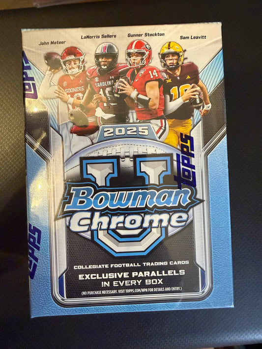 2025 BOWMAN UNIVERSITY CHROME FOOTBALL VALUE BLASTER BOX