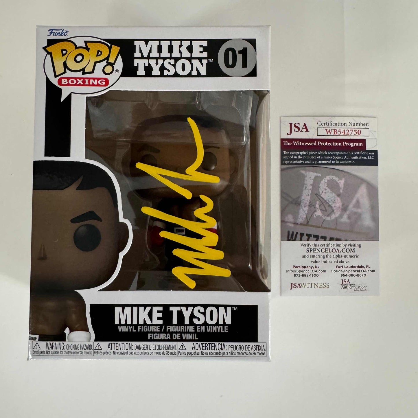 Autographed/Signed Mike Tyson Funko Pop Boxing #01 Figurine JSA COA - Sport Cards