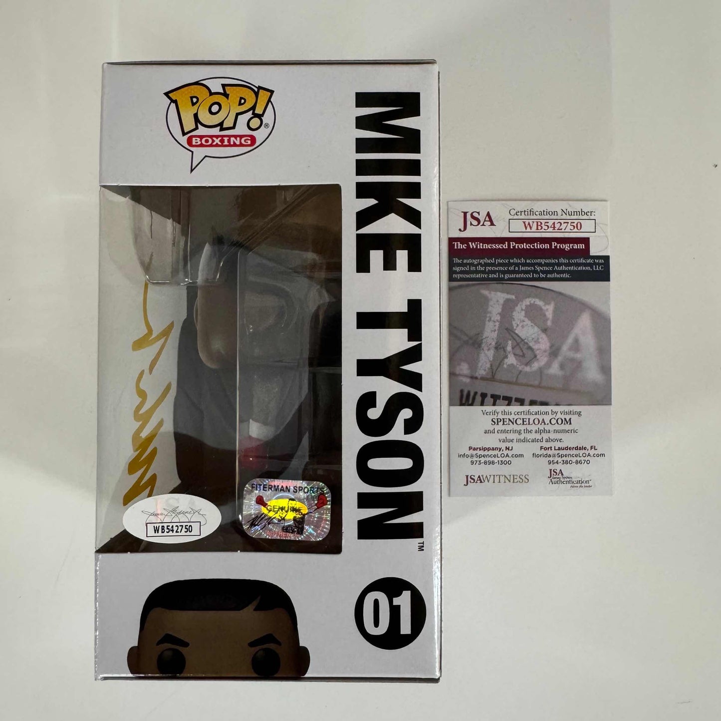 Autographed/Signed Mike Tyson Funko Pop Boxing #01 Figurine JSA COA - Sport Cards