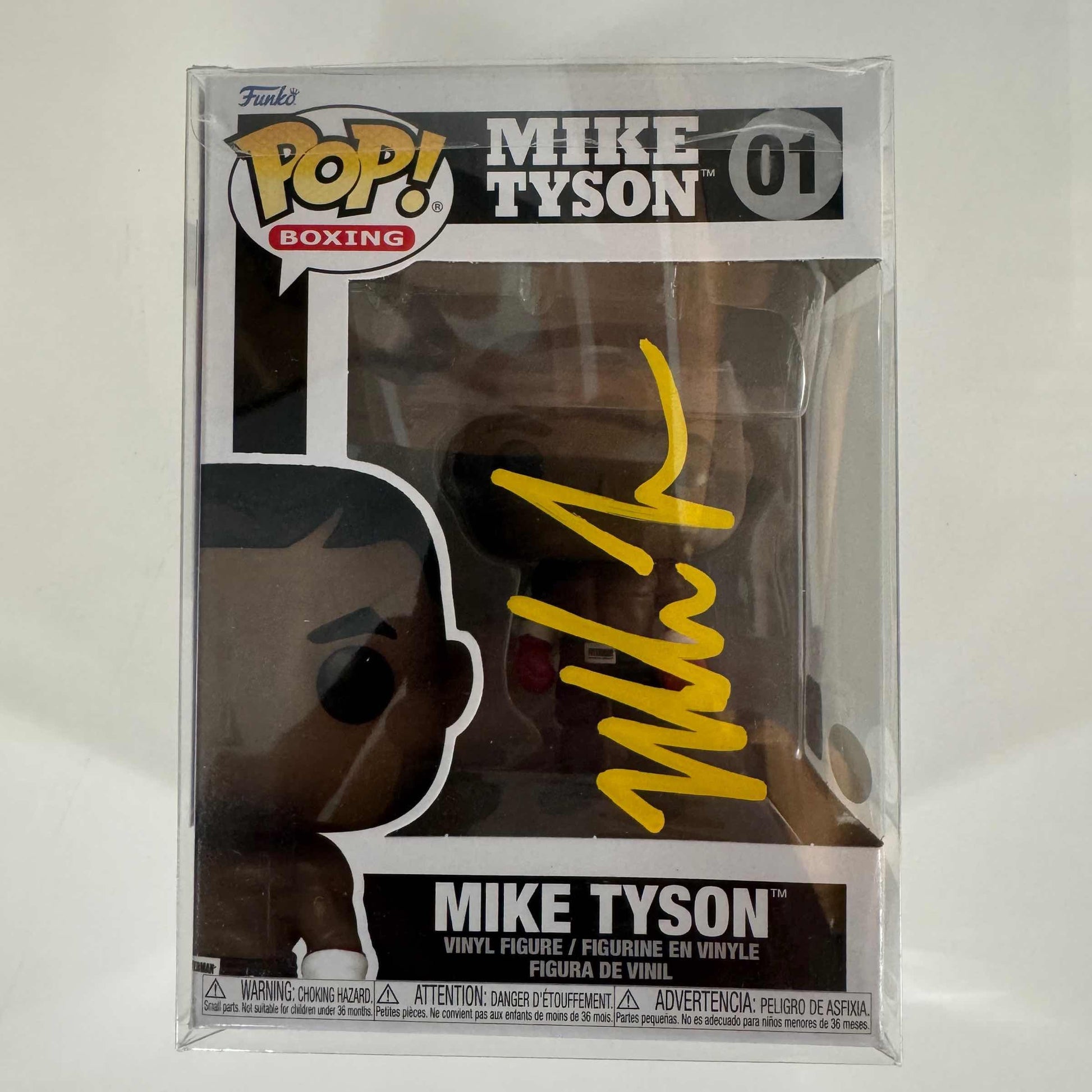 Autographed/Signed Mike Tyson Funko Pop Boxing #01 Figurine JSA COA - Sport Cards