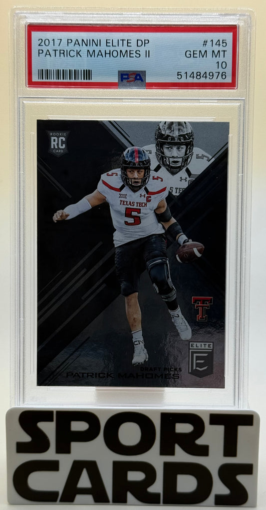 2017 Panini Elite Draft Picks #145 Patrick Mahomes II PSA 10 SportCards.com