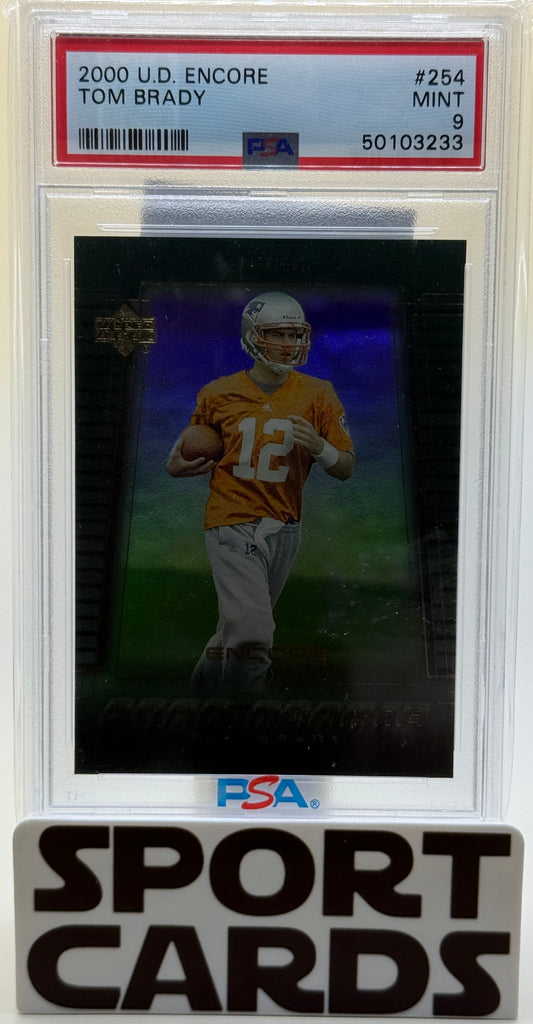 2000 Upper Deck Encore #254 Tom Brady PSA 9 SportCards.com