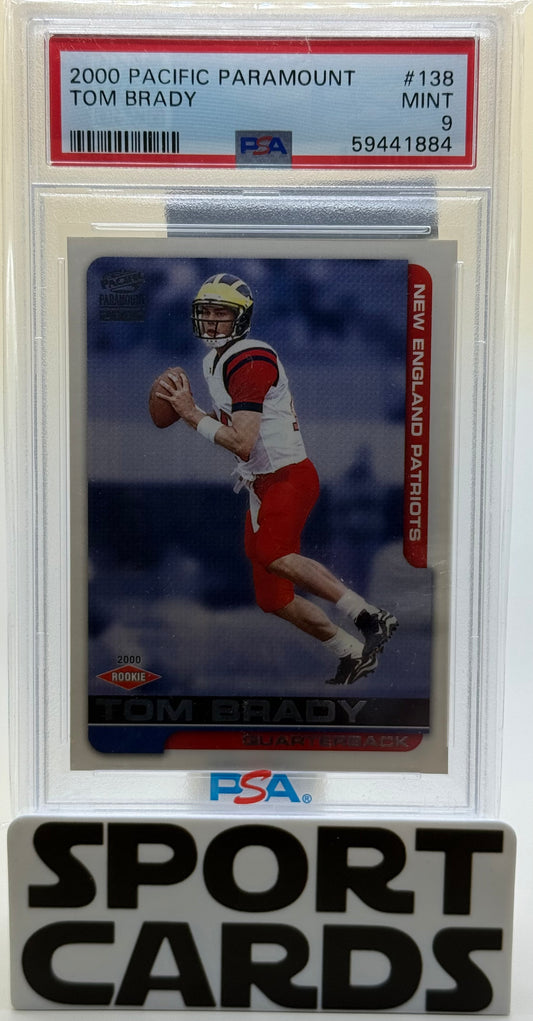 2000 Pacific Paramount #138 Tom Brady PSA 9 SportCards.com
