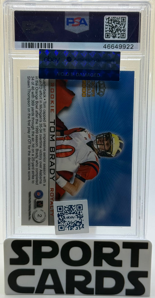2000 Pacific Crown Royale #2 Tom Brady Rookie Royalty PSA 9 SportCards.com