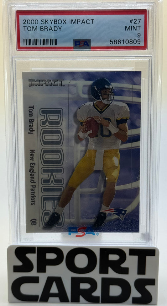 2000 Impact #27 Tom Brady PSA 9 SportCards.com