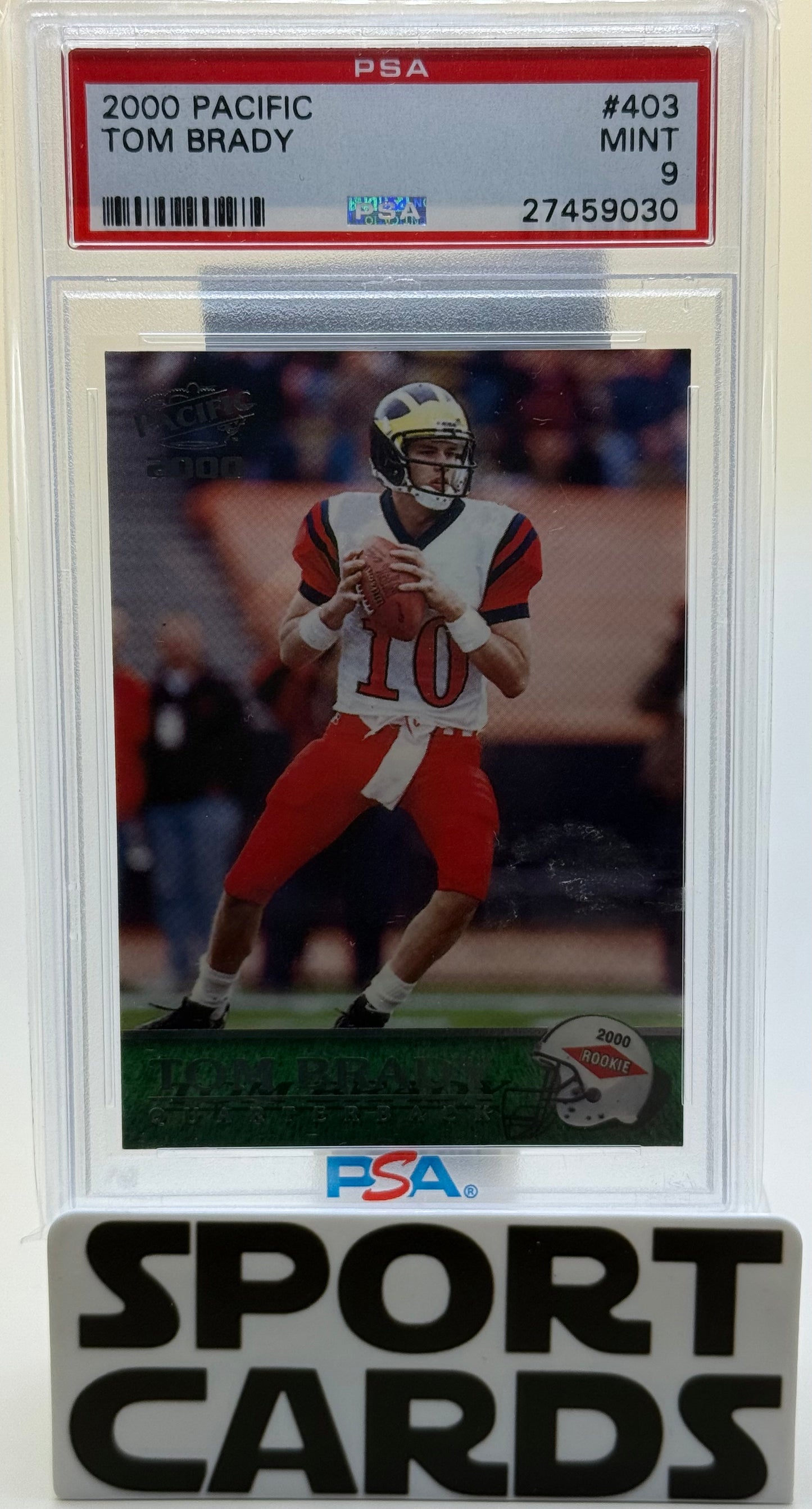 2000 Pacific #403 Tom Brady PSA 9 SportCards.com