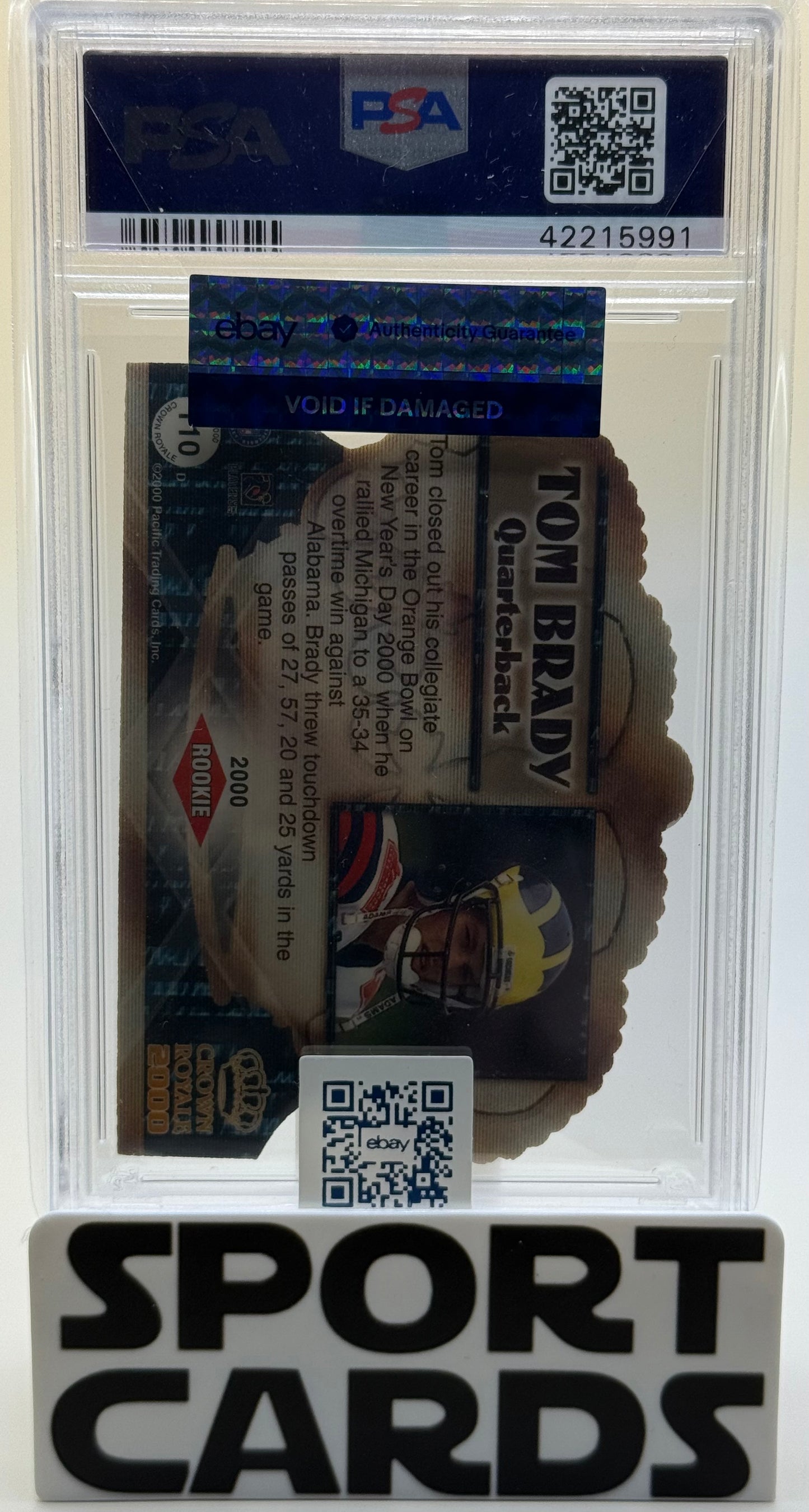 2000 Pacific Crown Royale #110 Tom Brady PSA 9 SportCards.com