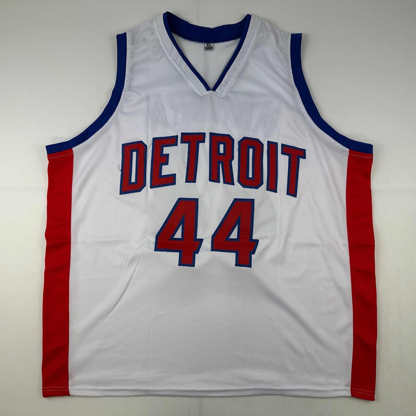Autographed/Signed Rick Mahorn Detroit White Basketball Jersey JSA COA - Sport Cards
