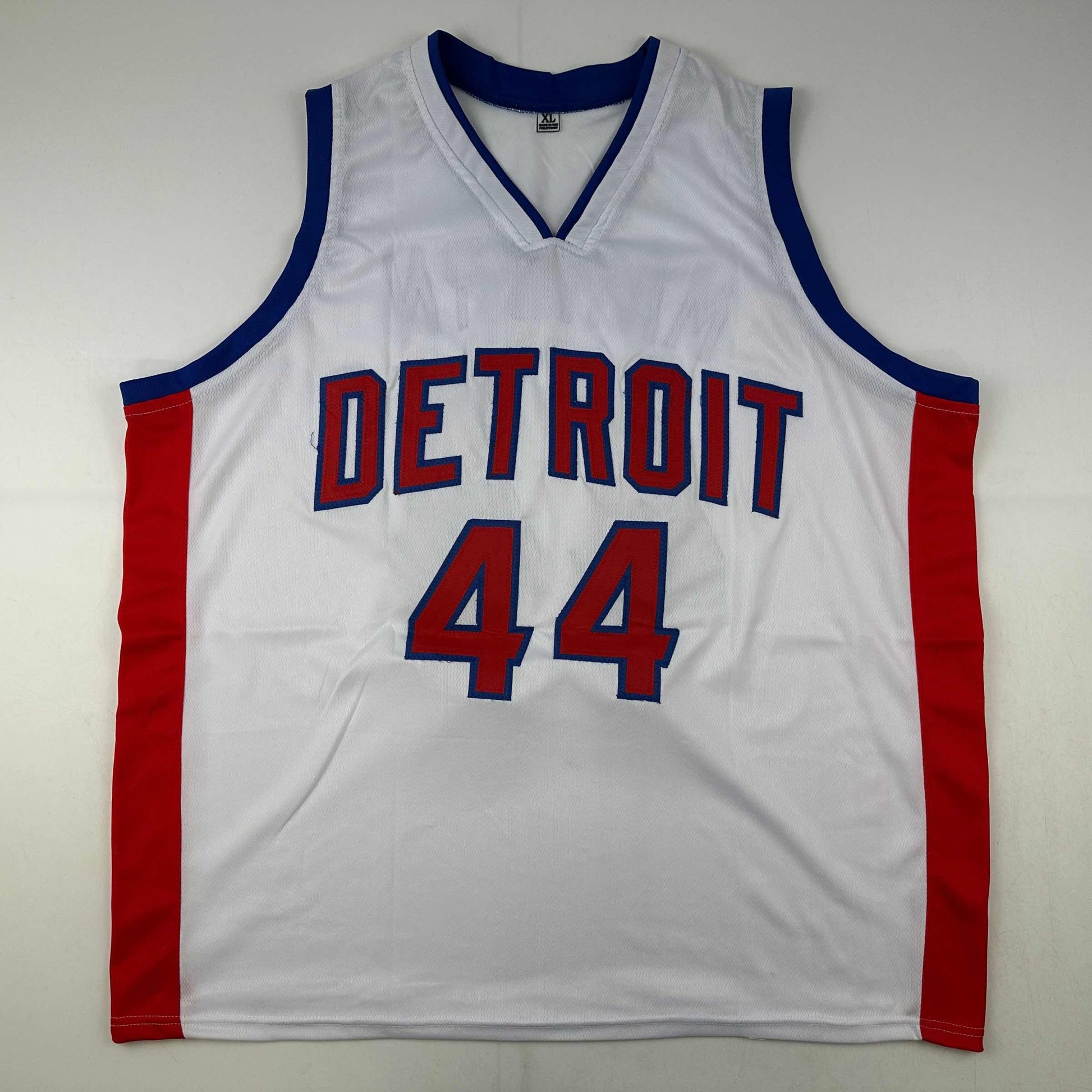 Autographed/Signed Rick Mahorn Detroit White Basketball Jersey JSA COA - Sport Cards