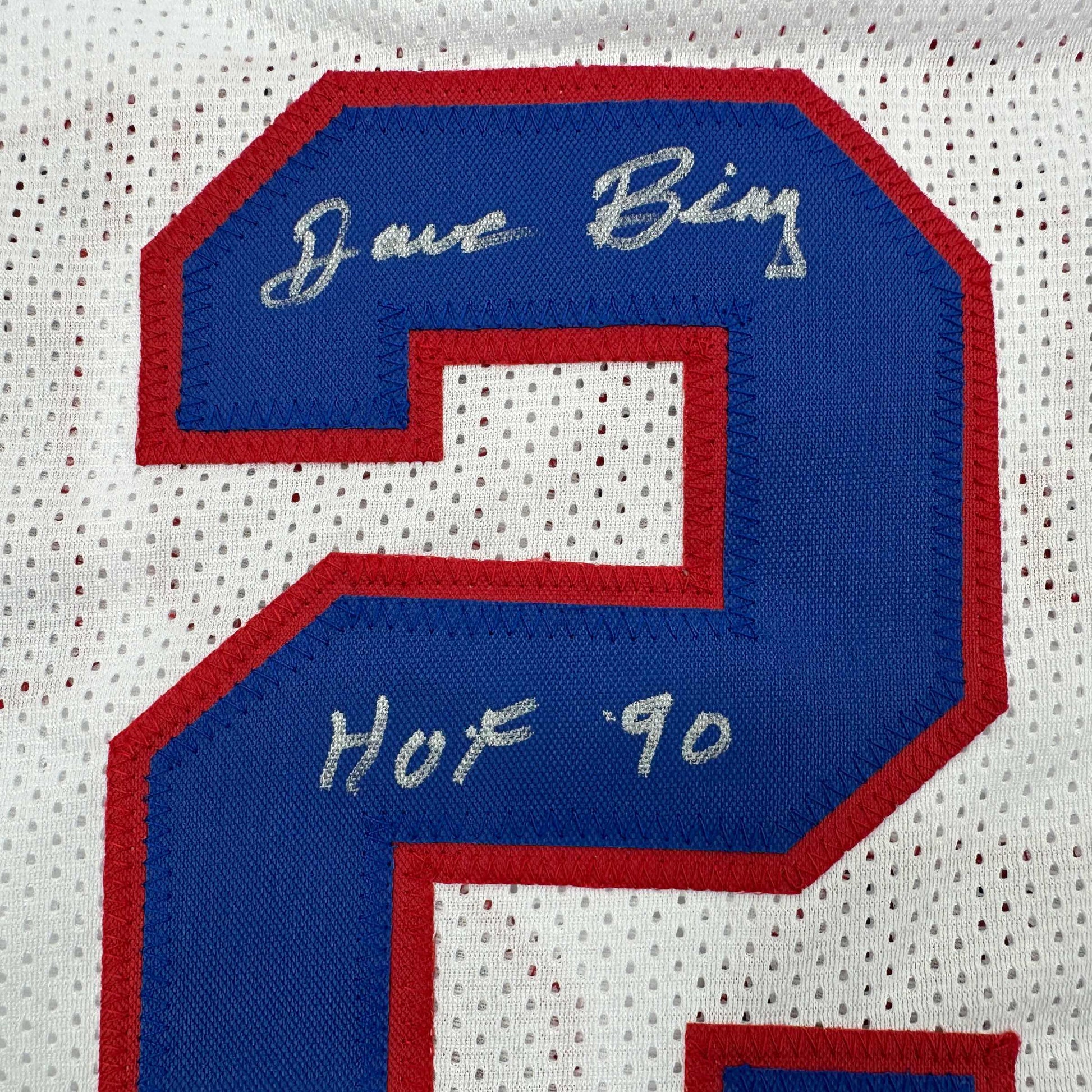 Autographed/Signed Dave Bing HOF 90 Detroit White Basketball Jersey Beckett BAS COA - Sport Cards