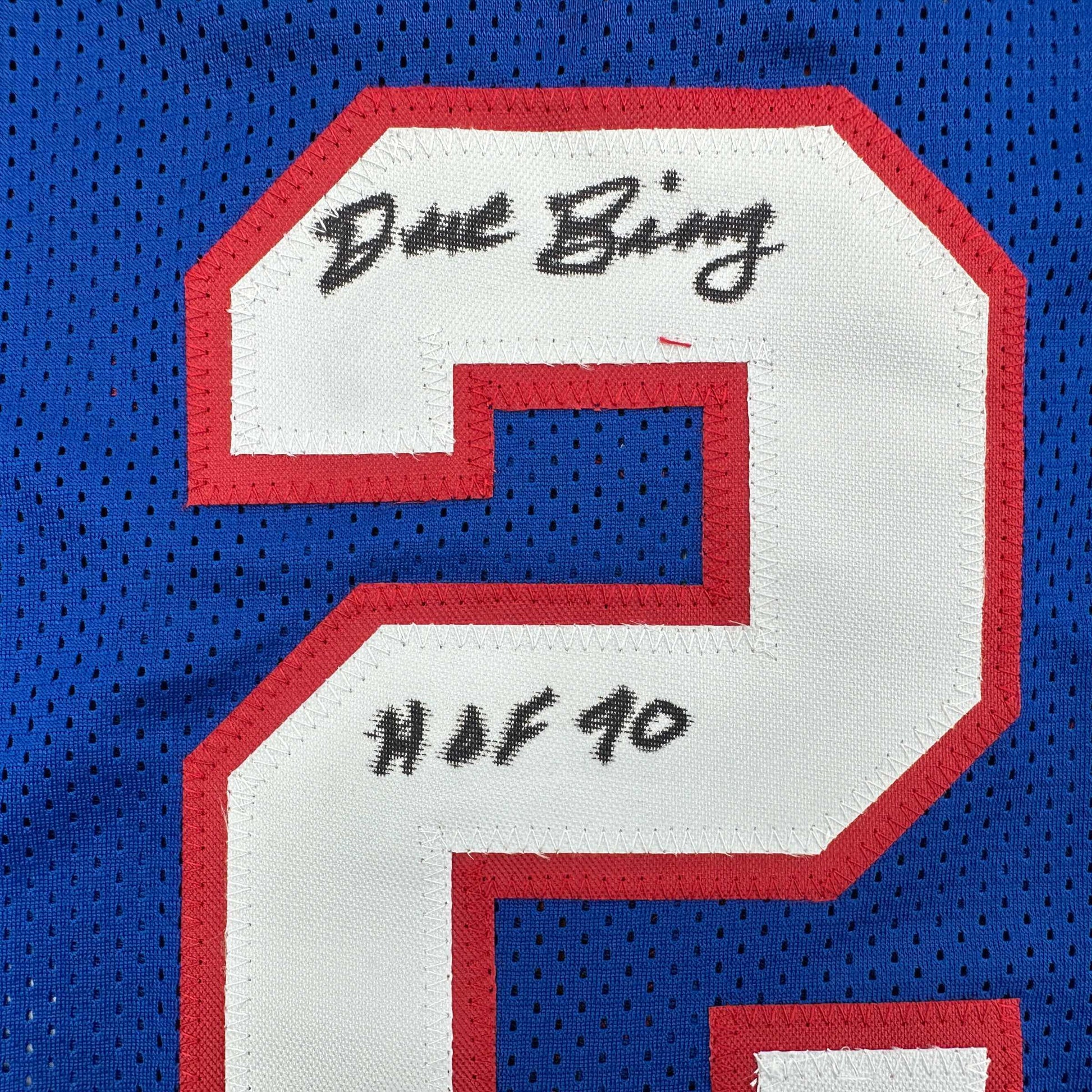 Autographed/Signed Dave Bing HOF 90 Detroit Blue Basketball Jersey Beckett BAS COA - Sport Cards