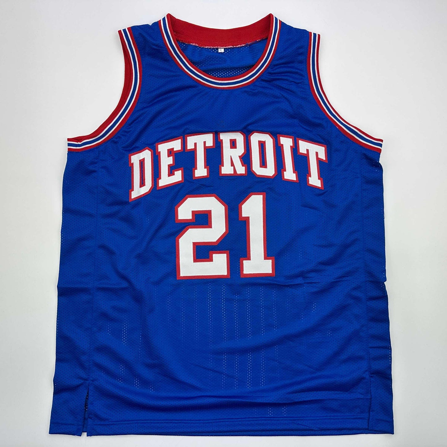 Autographed/Signed Dave Bing HOF 90 Detroit Blue Basketball Jersey Beckett BAS COA - Sport Cards