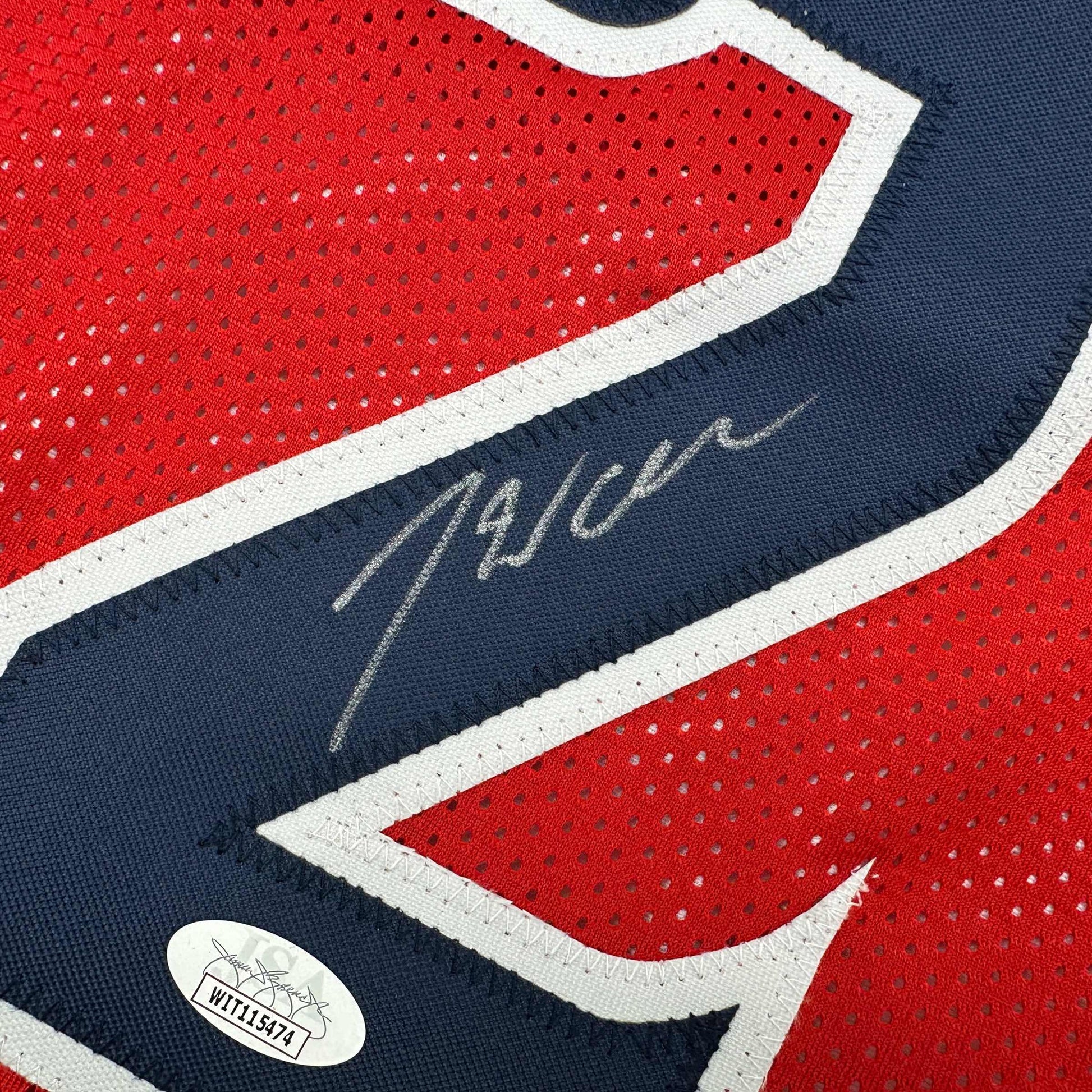 Autographed/Signed John Wall Washington Red Basketball Jersey JSA COA - Sport Cards
