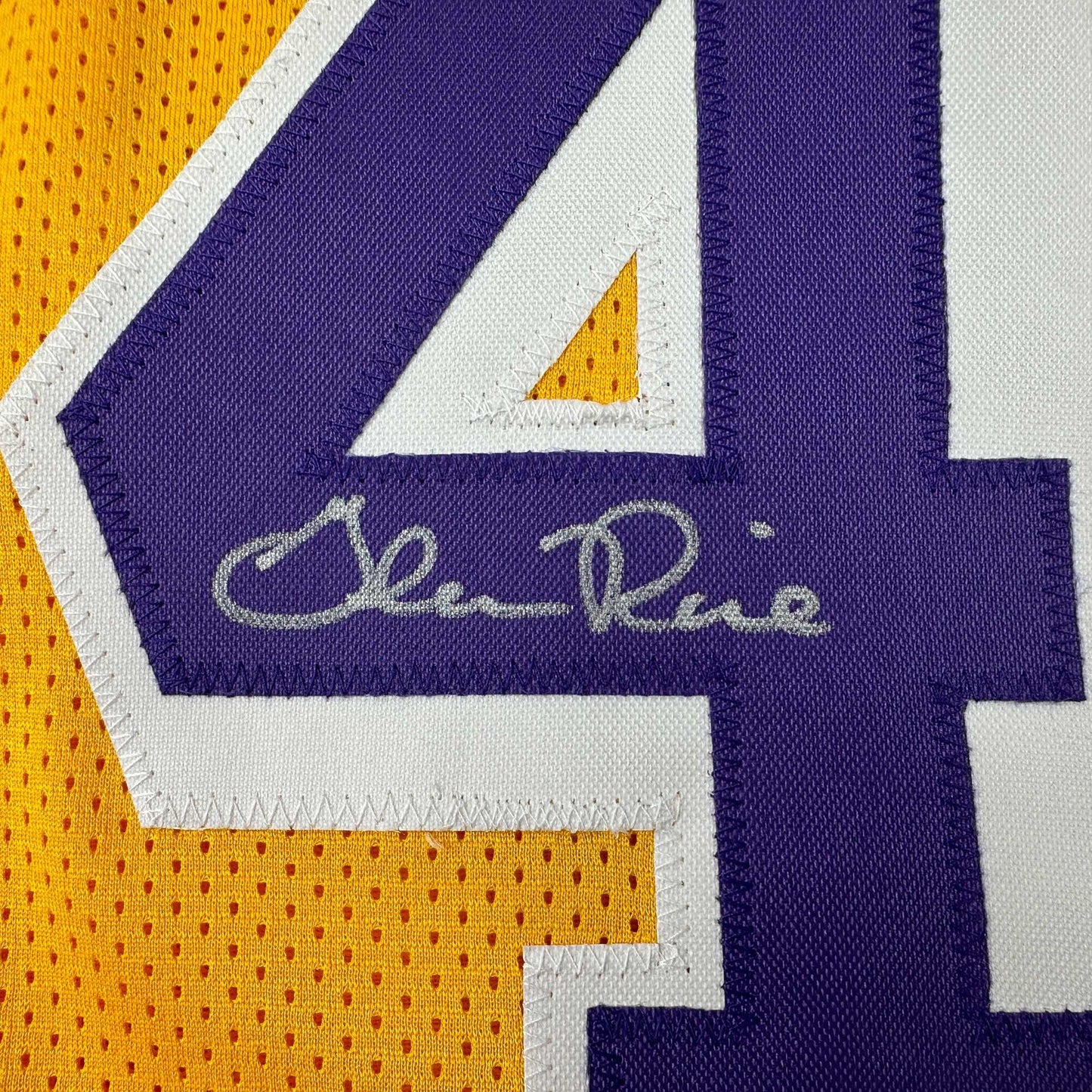 Autographed/Signed Glen Rice Los Angeles LA Yellow Basketball Jersey Beckett BAS COA - Sport Cards