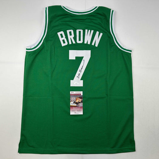 Autographed/Signed Dee Brown Boston Green Basketball Jersey JSA COA - Sport Cards