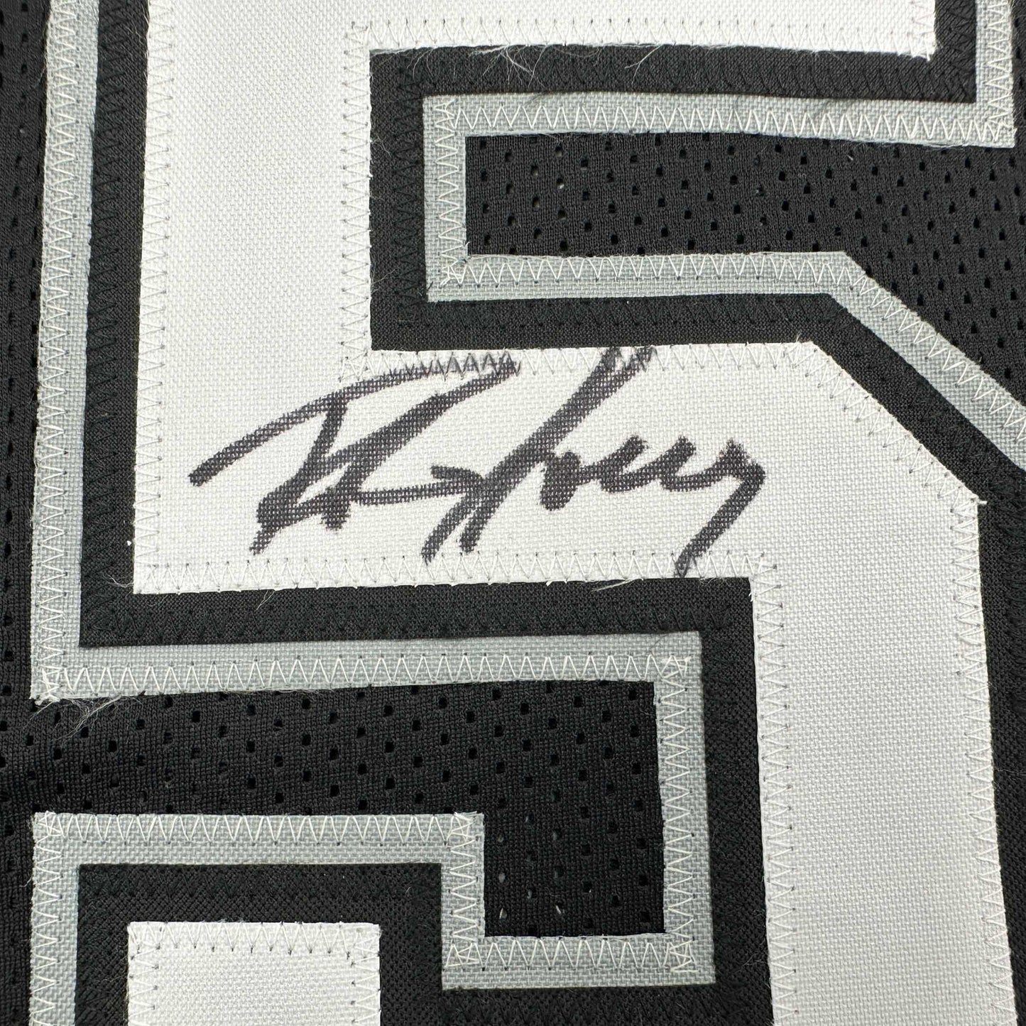Autographed/Signed Robert Horry San Antonio Black Basketball Jersey Beckett BAS COA - Sport Cards
