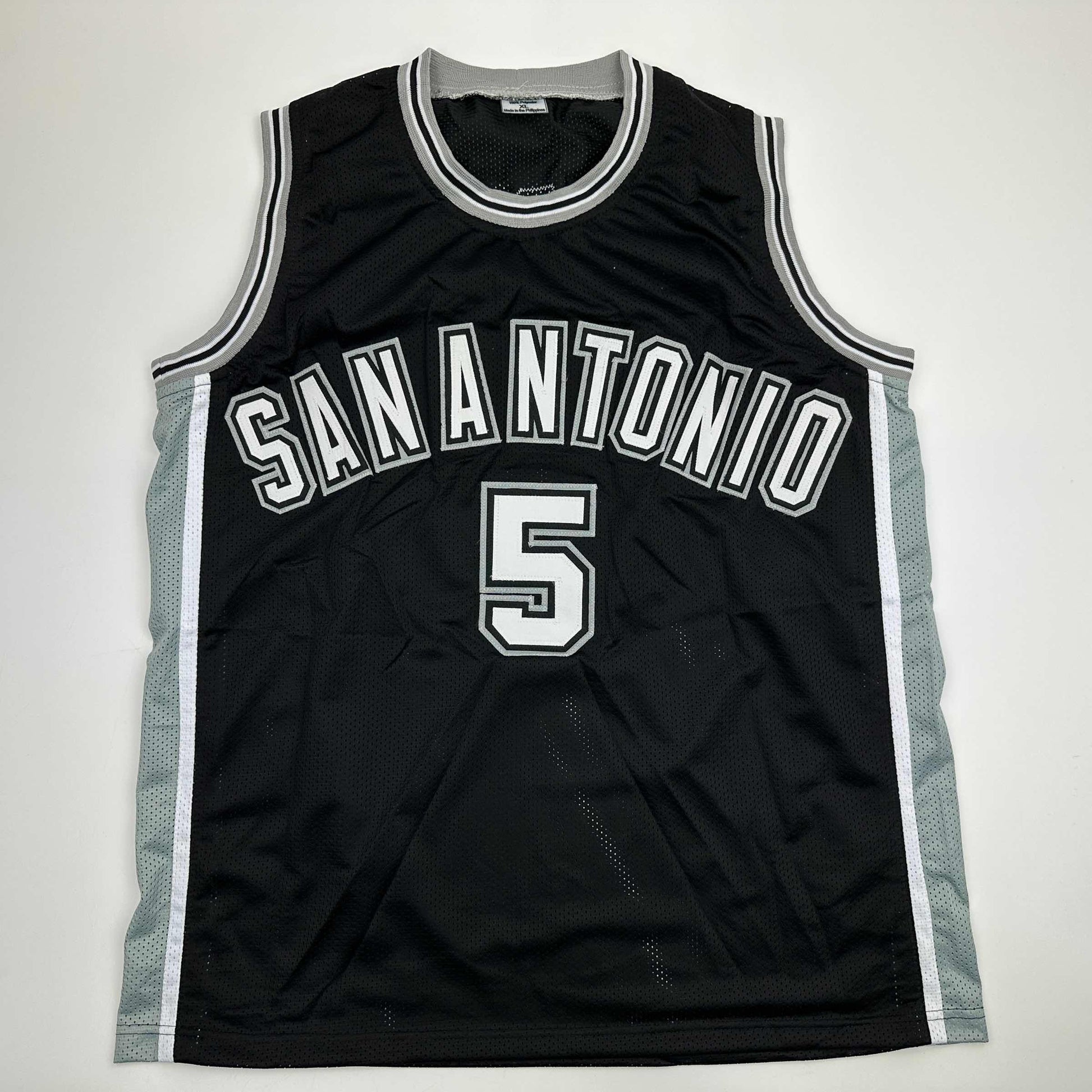 Autographed/Signed Robert Horry San Antonio Black Basketball Jersey Beckett BAS COA - Sport Cards