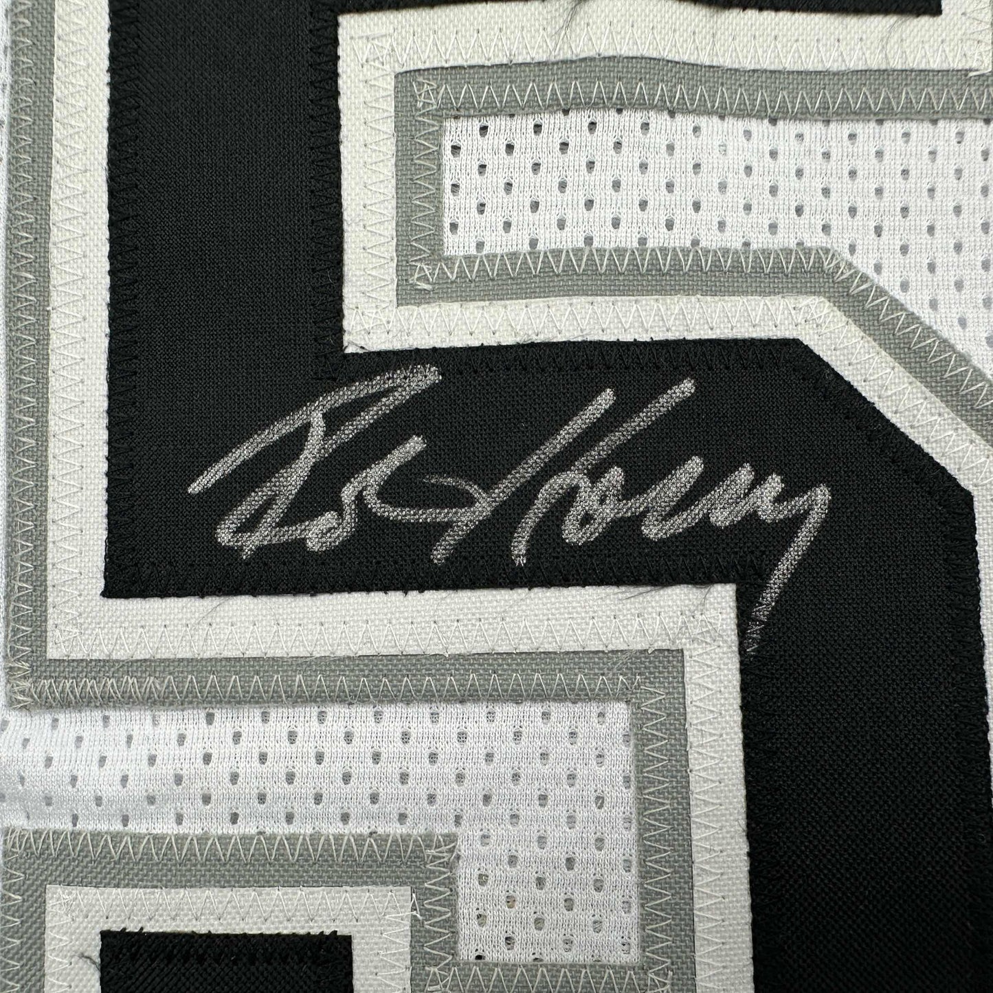 Autographed/Signed Robert Horry San Antonio White Basketball Jersey Beckett BAS COA - Sport Cards